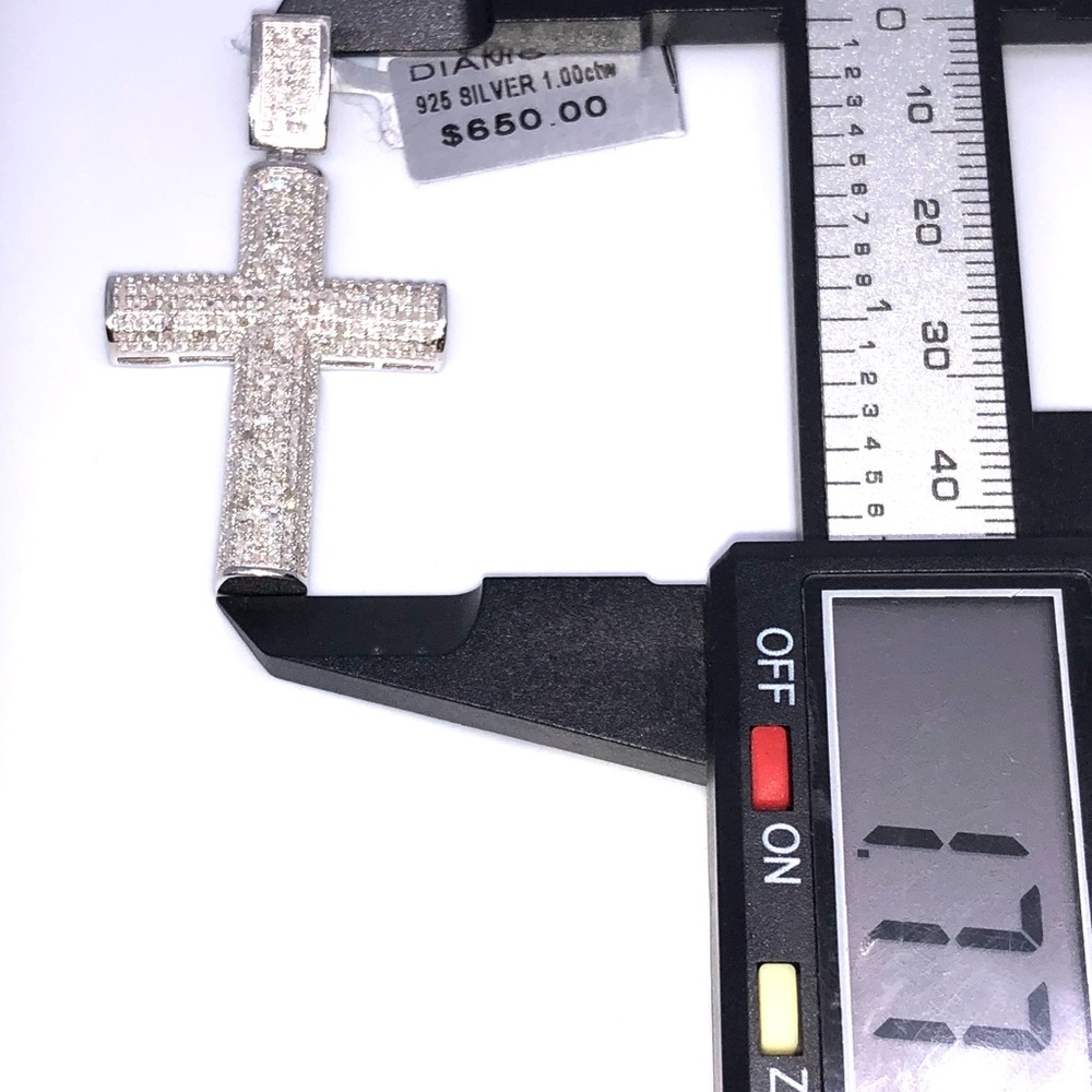 White gold vermeil genuine natural 1 ct certified diamonds Not CZ Not Fake SALE! - Picture 8 of 10